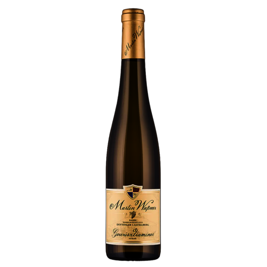 Vin « Dottinger Castellberg Gewürztraminer Auslese » Une bouteille de vin « Dottinger Castellberg Gewürztraminer Auslese »