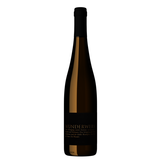 'Puligny-Montrachet 1er Cru La Garenne' wine A bottle of 'Wunderwerk Riesling' wine