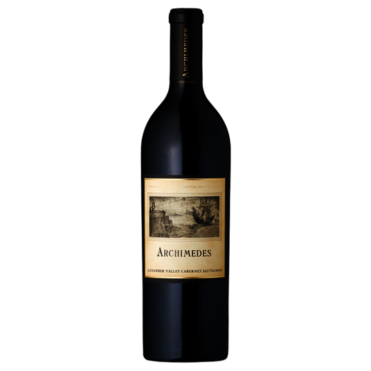 Vin « Archimedes Cabernet Sauvignon » Une bouteille de vin « Archimedes Cabernet Sauvignon »