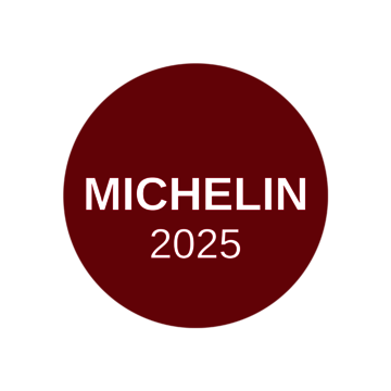 Logo Michelin Selected 2025: roter Kreis mit Aufschrift "Michelin 2025".