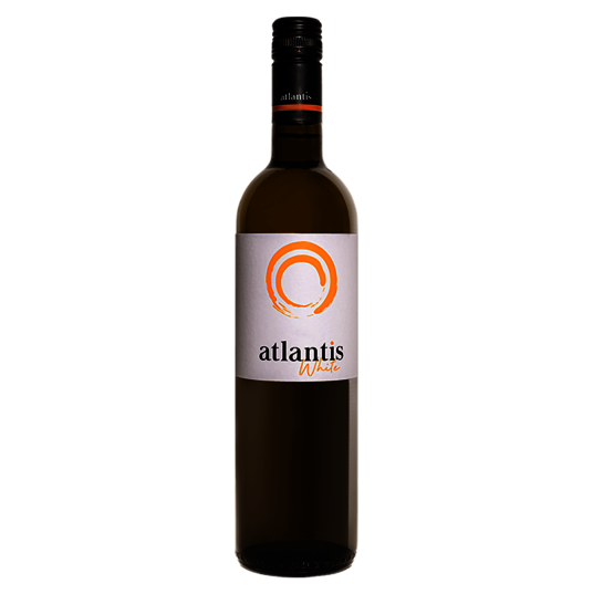 A bottle of '2020 Atlantis' wine